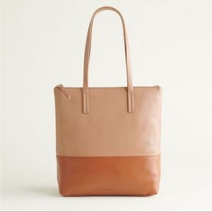 Elizabeth & James Two Tone Faux Leather Tote Bag